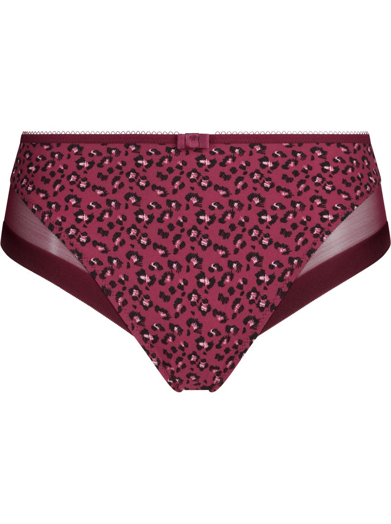 Culotte en microfibre et tulle Generous Essentiel Rouge bordeaux - Kiabi