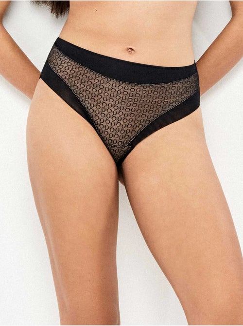 Culotte en tissu jacquard monogramme - Kiabi