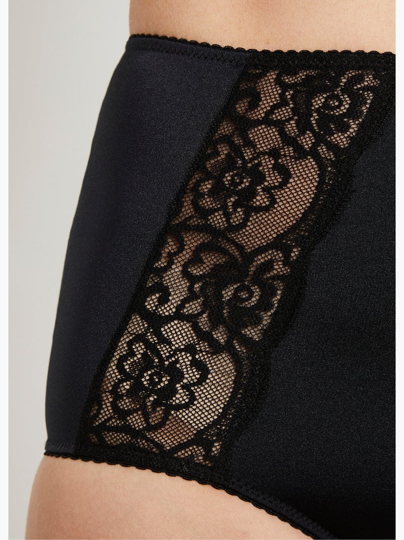 Culotte enveloppante dentelle - Afibel Noir - Kiabi