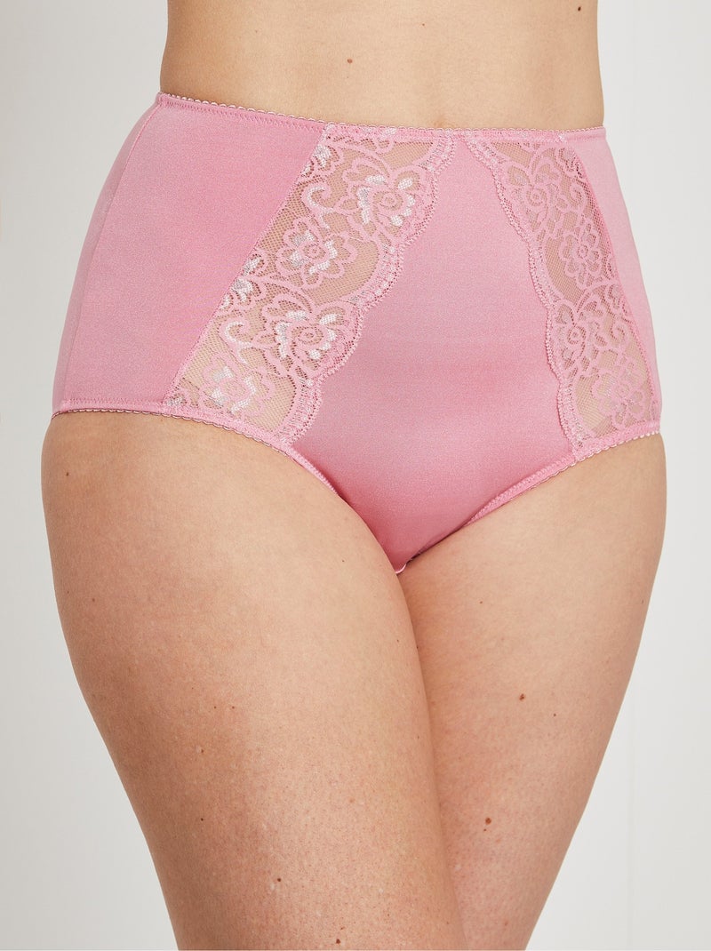 Culotte enveloppante dentelle Rose - Kiabi