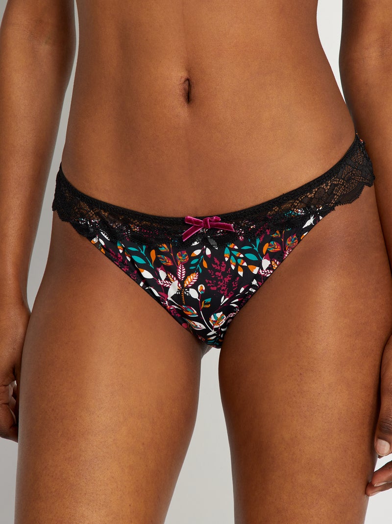 Culotte 'Envie de Lingerie' noir - Kiabi