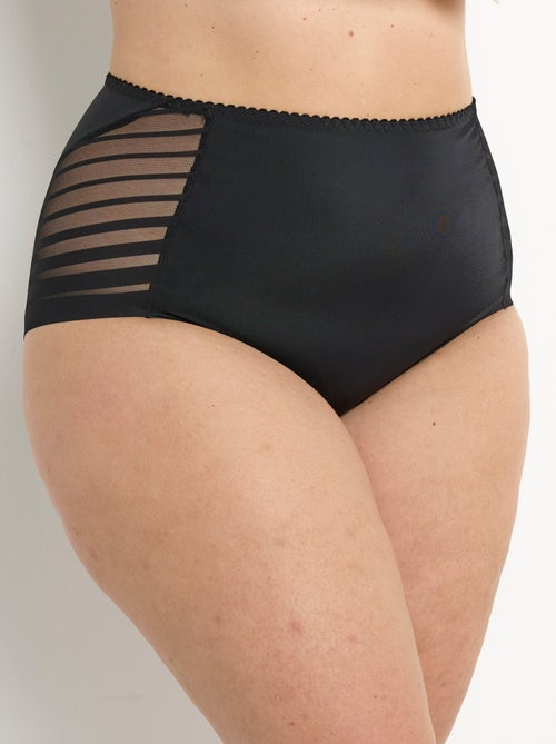 Culotte extensible taille haute tulle effet rayé - Kiabi