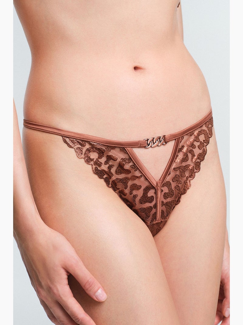 Culotte femme fera string penti Marron - Kiabi
