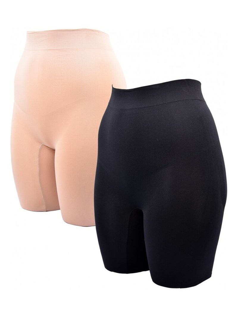 Culotte Femme INFINITIF - Pack de 2 Noir Multicolore - Kiabi