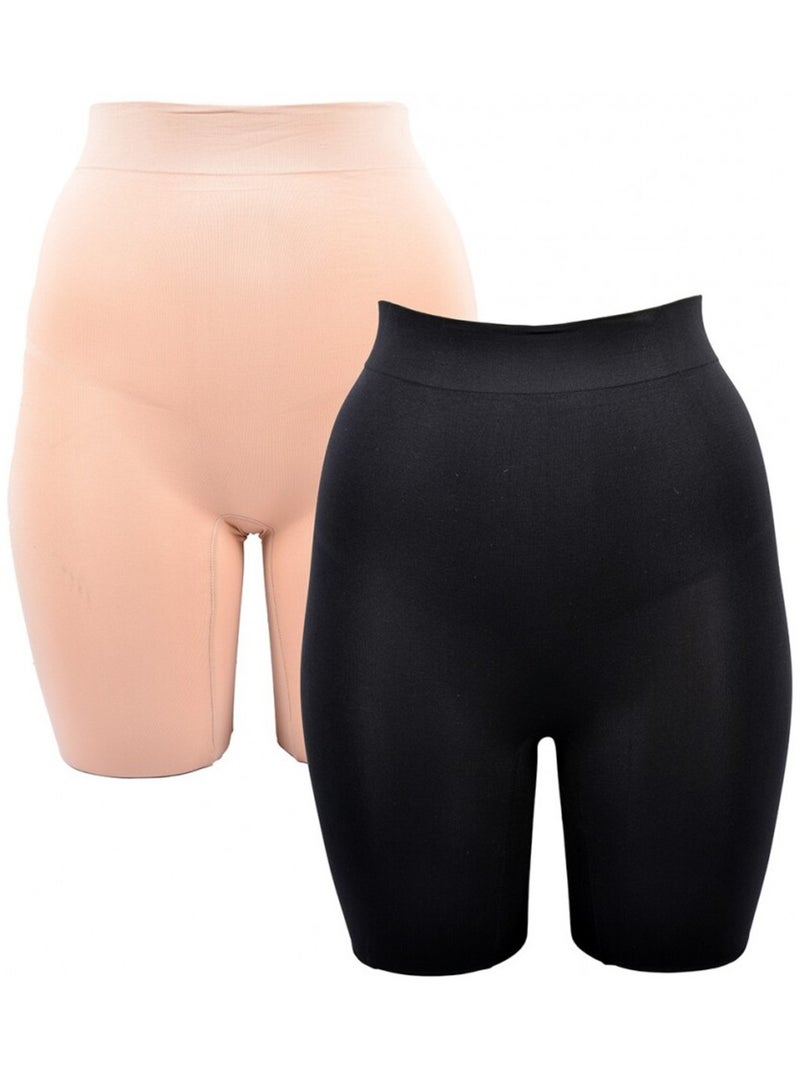 Culotte Femme INFINITIF - Pack de 2 Noir Multicolore - Kiabi
