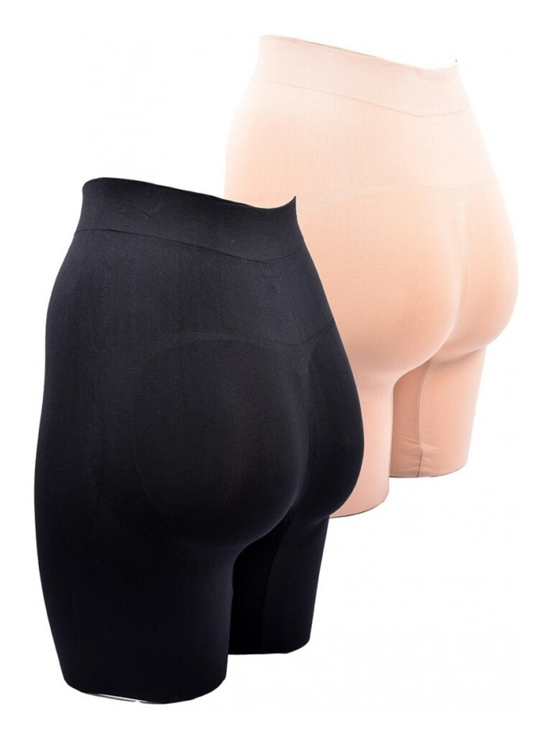 Culotte Femme INFINITIF - Pack de 2 Noir Multicolore - Kiabi