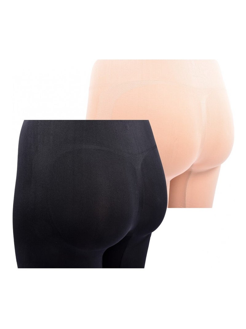 Culotte Femme INFINITIF - Pack de 2 Noir Multicolore - Kiabi