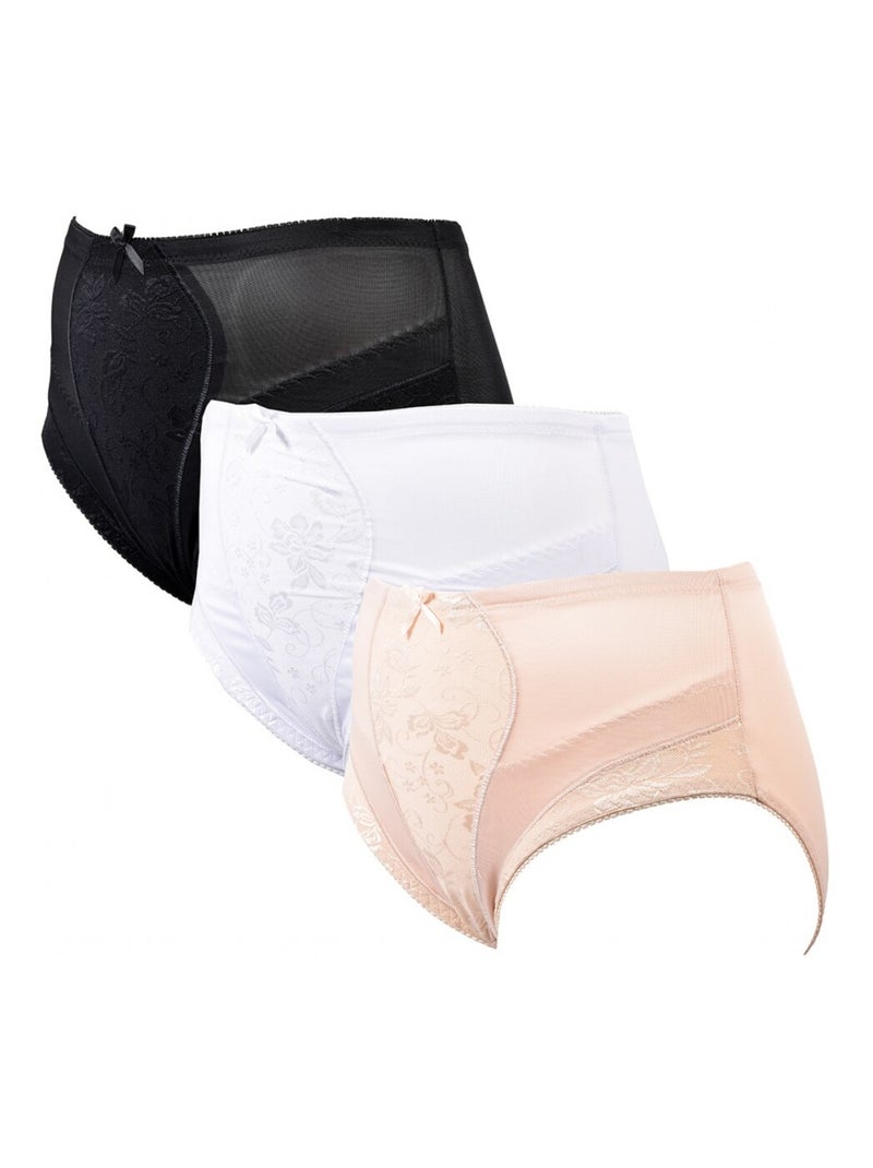 Culotte Femme INFINITIF - Pack de 3 Blanc Beige Noir - Kiabi