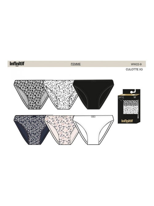 Culotte Femme INFINITIF - Pack de 6 - Kiabi