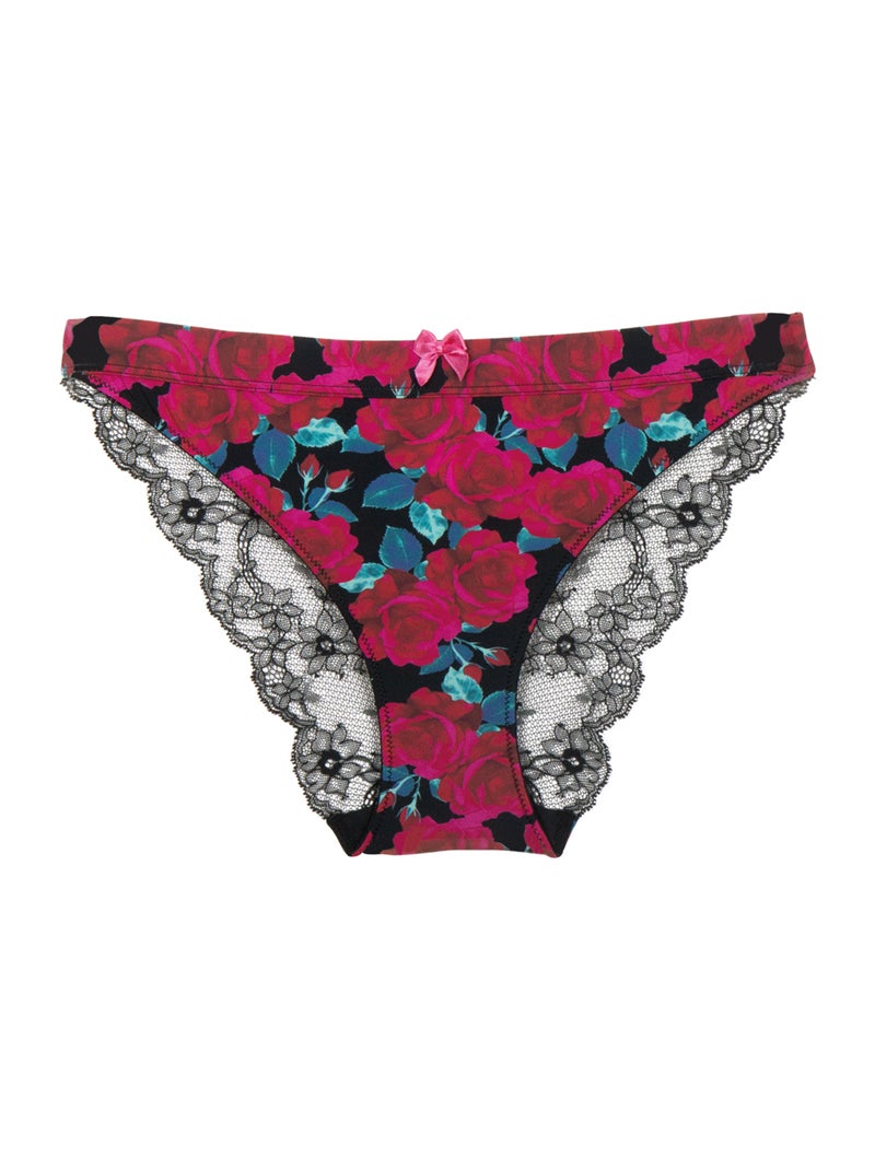 Culotte femme Love Mood Cute Passio Noir / Vert / Rouge - Kiabi