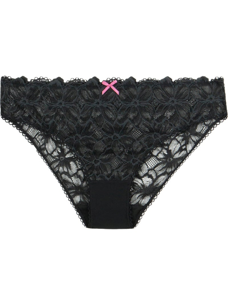 Culotte femme love mood pretty passio Noir - Kiabi
