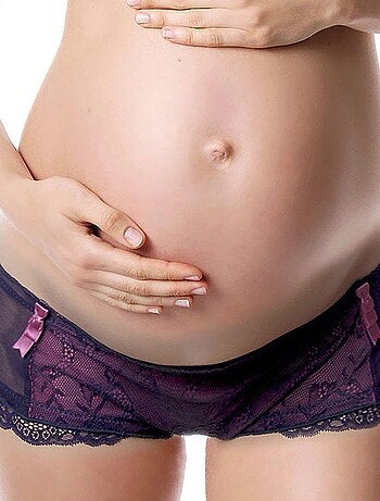 Culotte de grossesse, culottes maternité femme enceinte - blanc - Kiabi