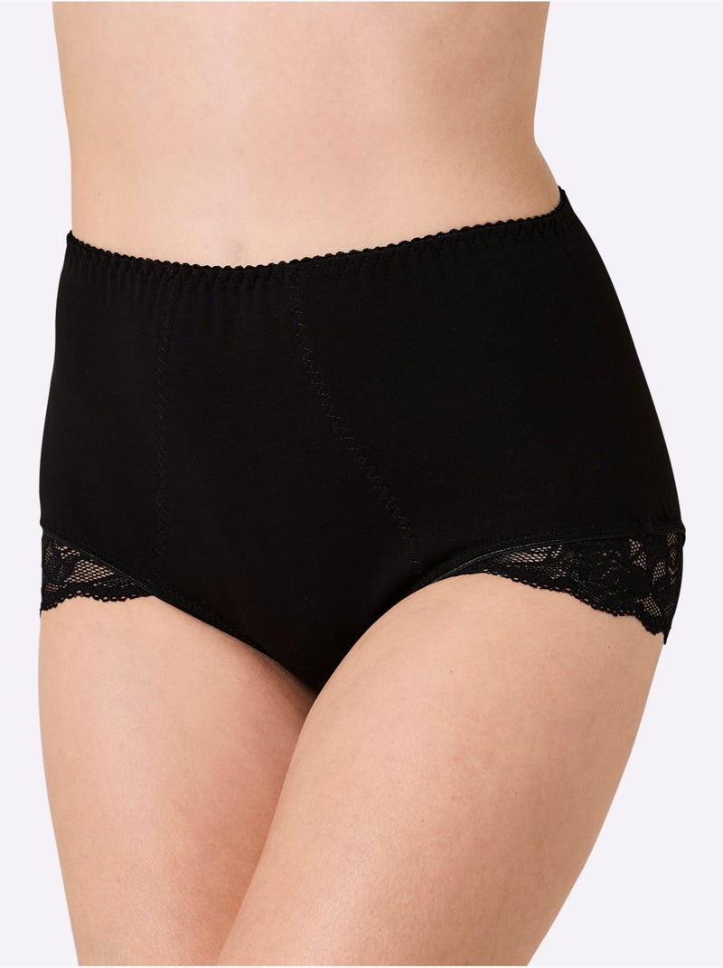 Culotte Gainante Jersey Fin - Taille Standard - Witt - Lot de 2 Noir - Kiabi