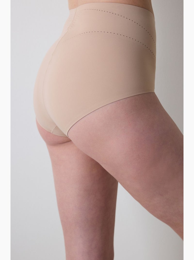 Culotte gainante légère invisible penti Beige argile - Kiabi