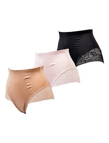 Culotte Gainante Sculptante TRESS Effet AMINCISSANT - Pack de 3