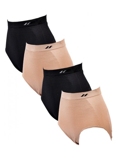 Culotte Gainante Sculptante TRESS Effet AMINCISSANT - Pack de 4 - Kiabi