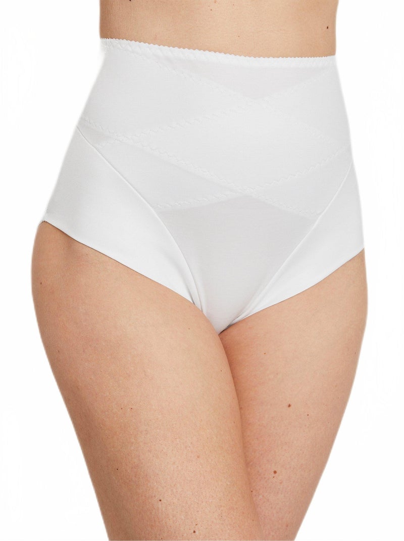 Culotte gainante taille haute Blanc - Kiabi