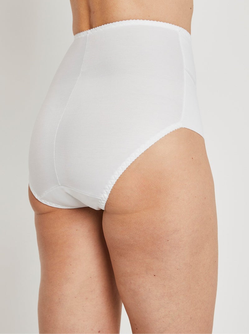 Culotte gainante taille haute Blanc - Kiabi