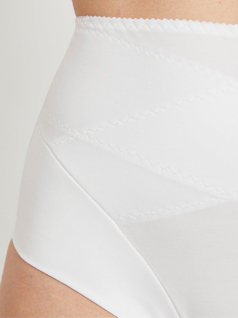 Culotte gainante taille haute Blanc - Kiabi