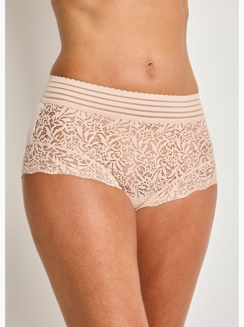 Culotte gainante taille haute dentelle - Afibel - Kiabi