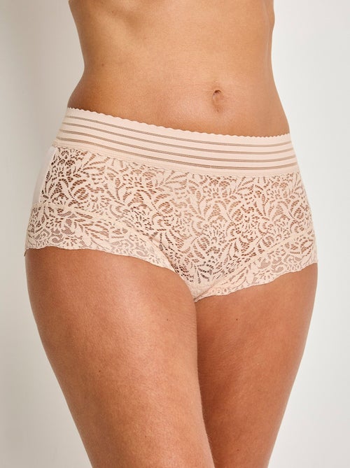 Culotte gainante taille haute dentelle - Kiabi