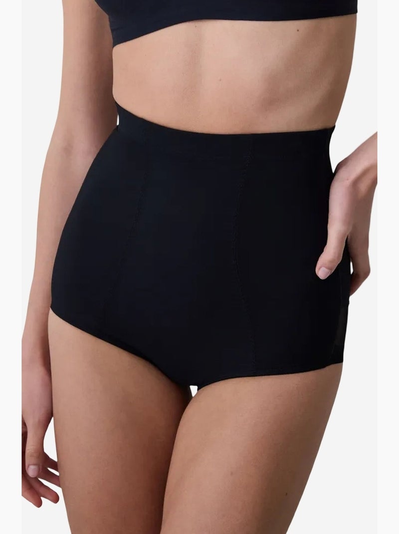 Culotte gainante taille haute inserts mesh penti Noir - Kiabi