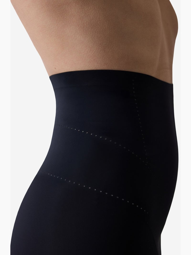 Culotte gainante taille haute légère invisible penti Noir - Kiabi
