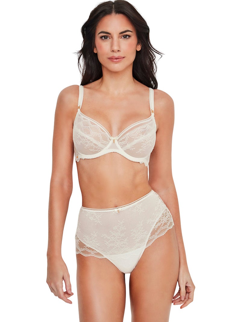 Culotte gainante taille haute MANUELA MARIAGE Ecru - Kiabi