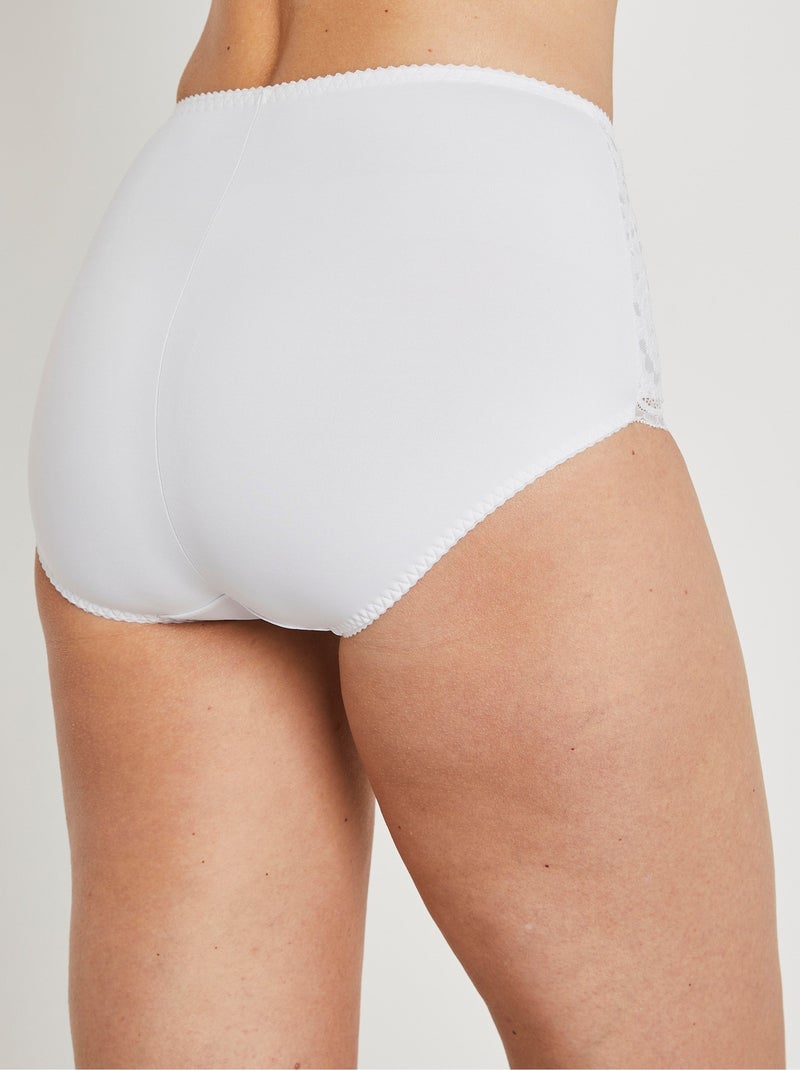 Culotte gainante taille haute ventre plat - Afibel Blanc - Kiabi