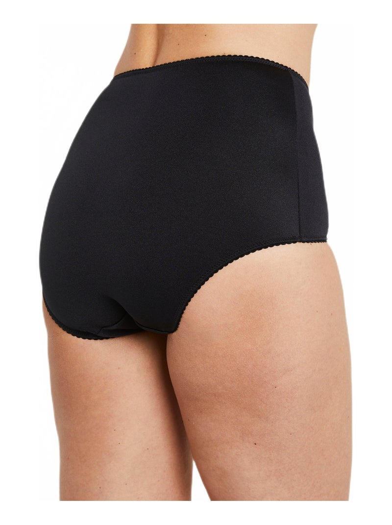Culotte gainante ventre plat dentelle Noir - Kiabi