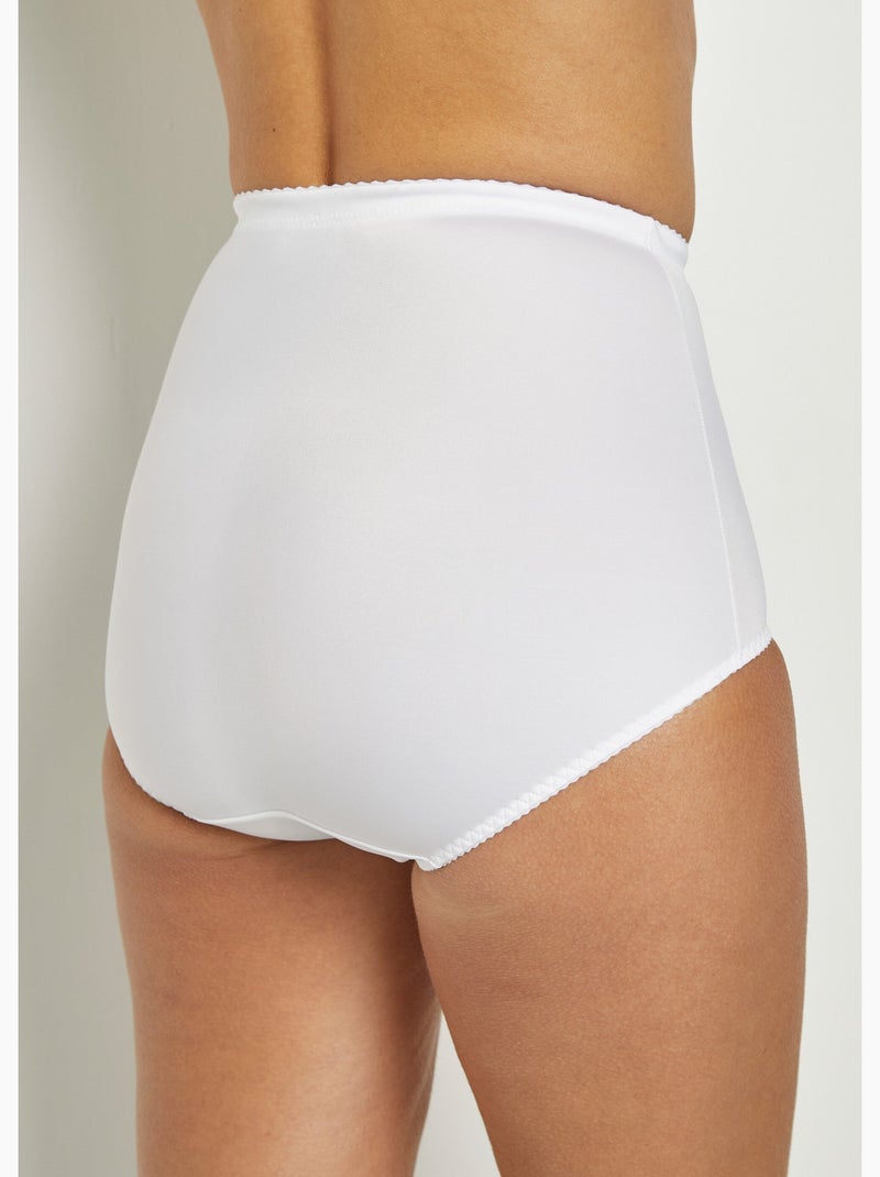 Culotte gaine taille haute à pois - AFIBEL Blanc - Kiabi