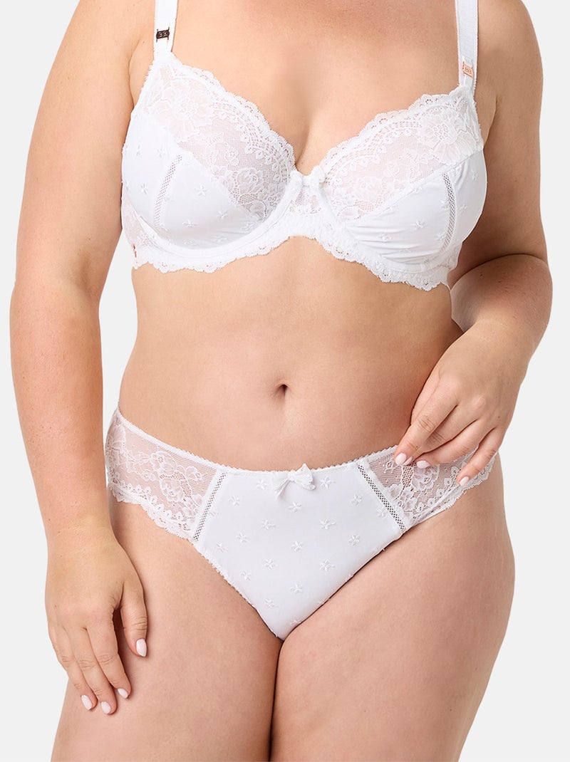 Culotte grande taille LOUANGE - Brigitte Bardot Lingerie Blanc - Kiabi