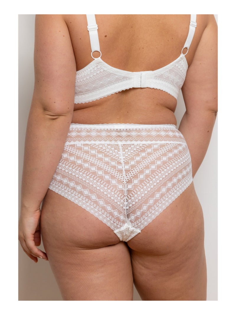 Culotte haute Acanthe Blanc - Kiabi