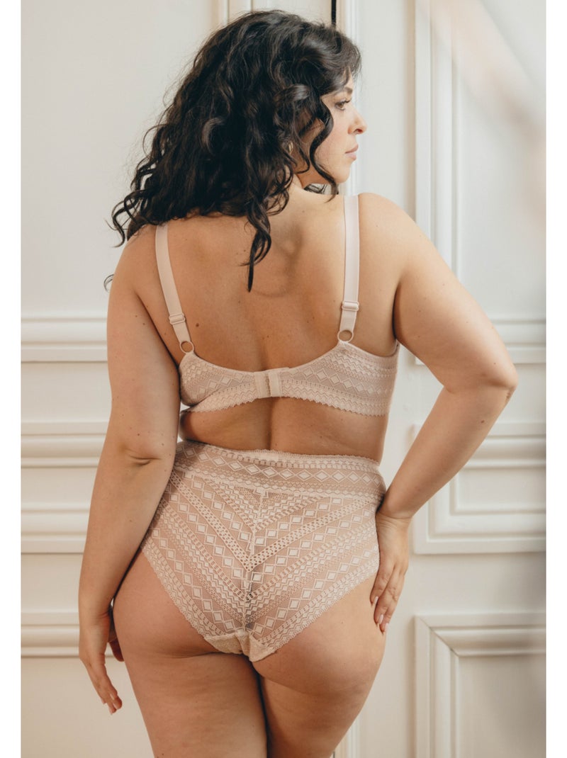 Culotte haute Acanthe Rose - Kiabi