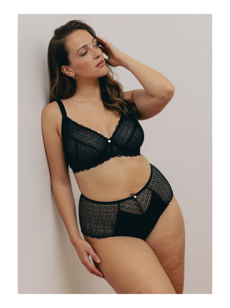 Culotte haute Alissa Noir - Kiabi