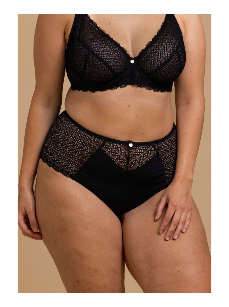 Culotte haute Alissa Noir - Kiabi