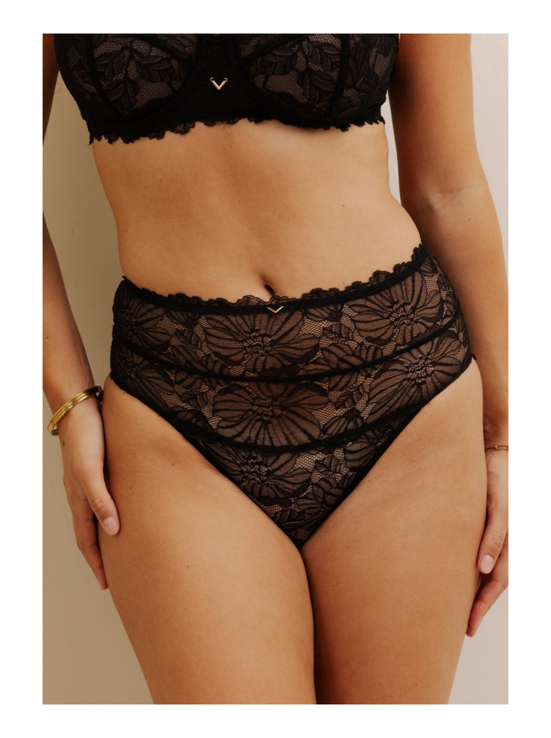 Culotte haute Alizée Noir - Kiabi