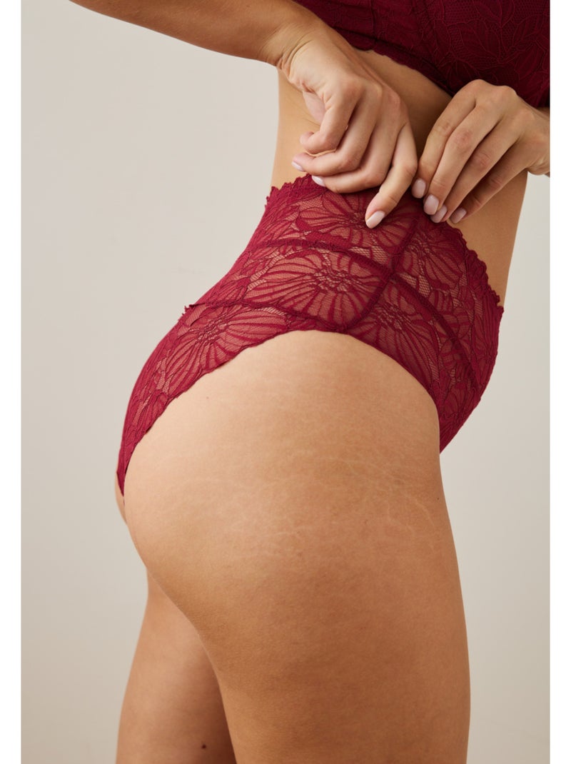 Culotte haute alizée Rouge - Kiabi