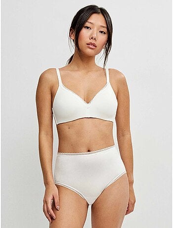 Culotte haute avec galon de plumetis