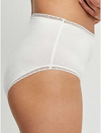 Culotte haute avec galon de plumetis
