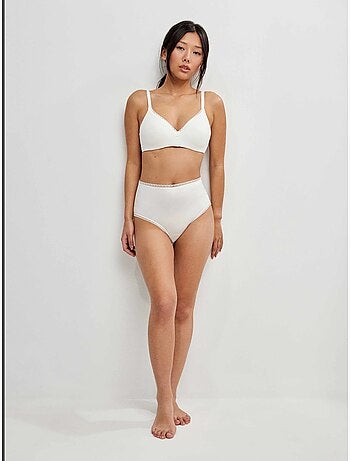 Culotte haute avec galon de plumetis