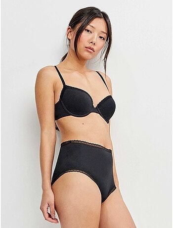 Culotte haute avec galon de plumetis