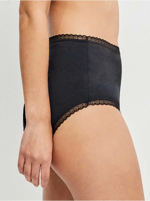 Culotte haute avec galon de plumetis - Kiabi