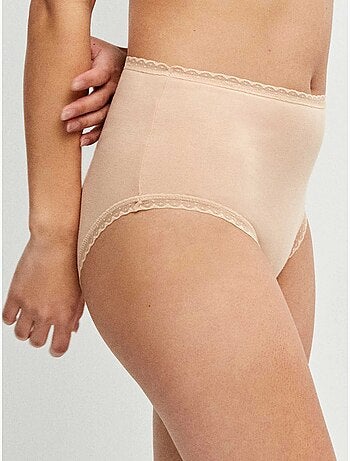 Culotte haute avec galon de plumetis