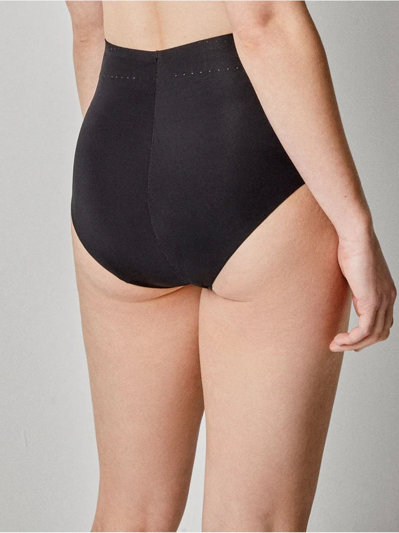 Culotte haute avec renfort frontal Noir - Kiabi
