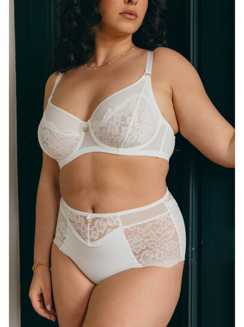 Culotte haute Beauty Blanc - Kiabi