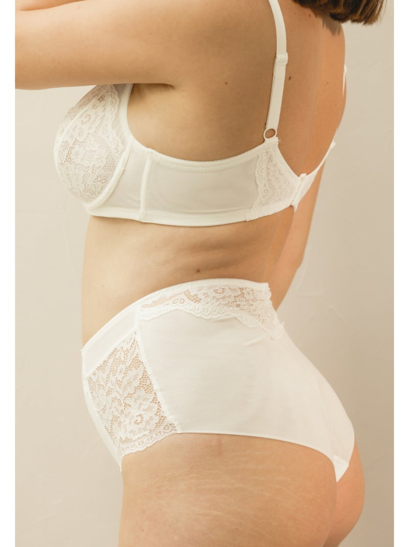 Culotte haute Beauty Blanc - Kiabi