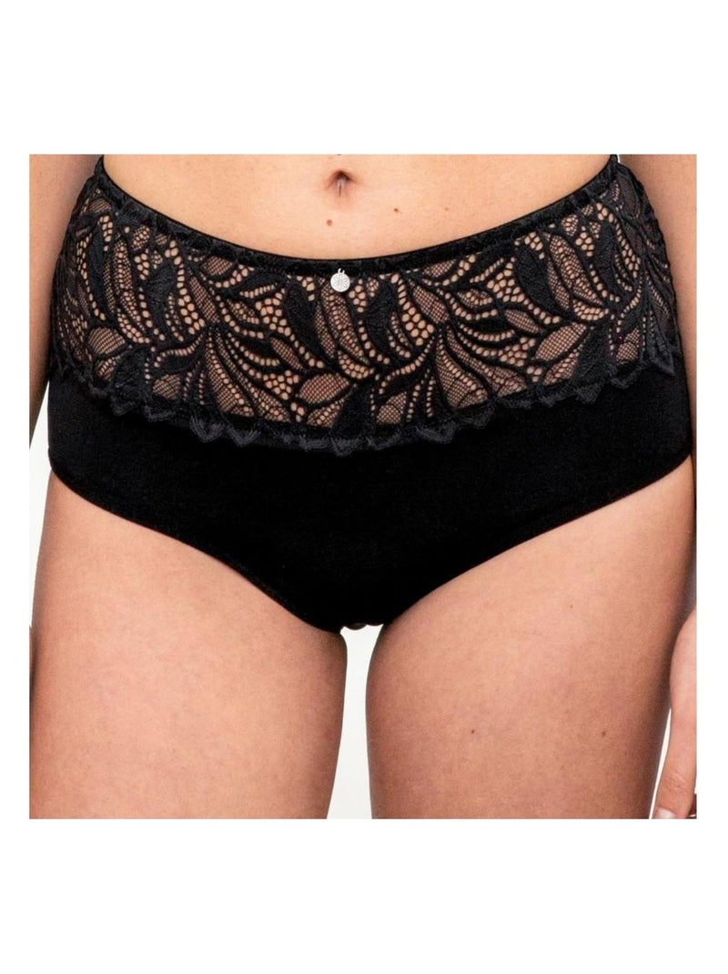 CULOTTE HAUTE BIEN ÊTRE BIO LOUANA Noir - Kiabi