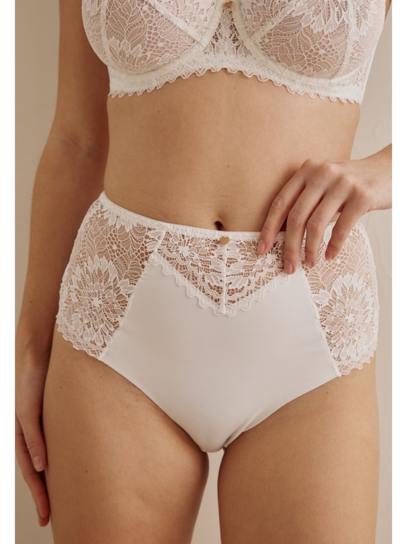 Culotte haute Briana Blanc - Kiabi