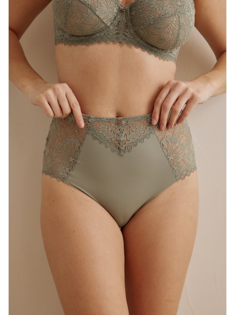 Culotte haute Briana Vert - Kiabi